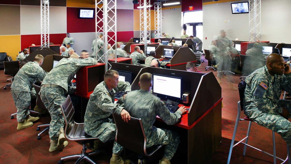 Warrior Zone in use by service members|Warrior Zone lounge area|Warrior Zone gaming area|Warrior Zone food and drink area|Warrior Zone entrance|Warrior Zone in use by service members||||||