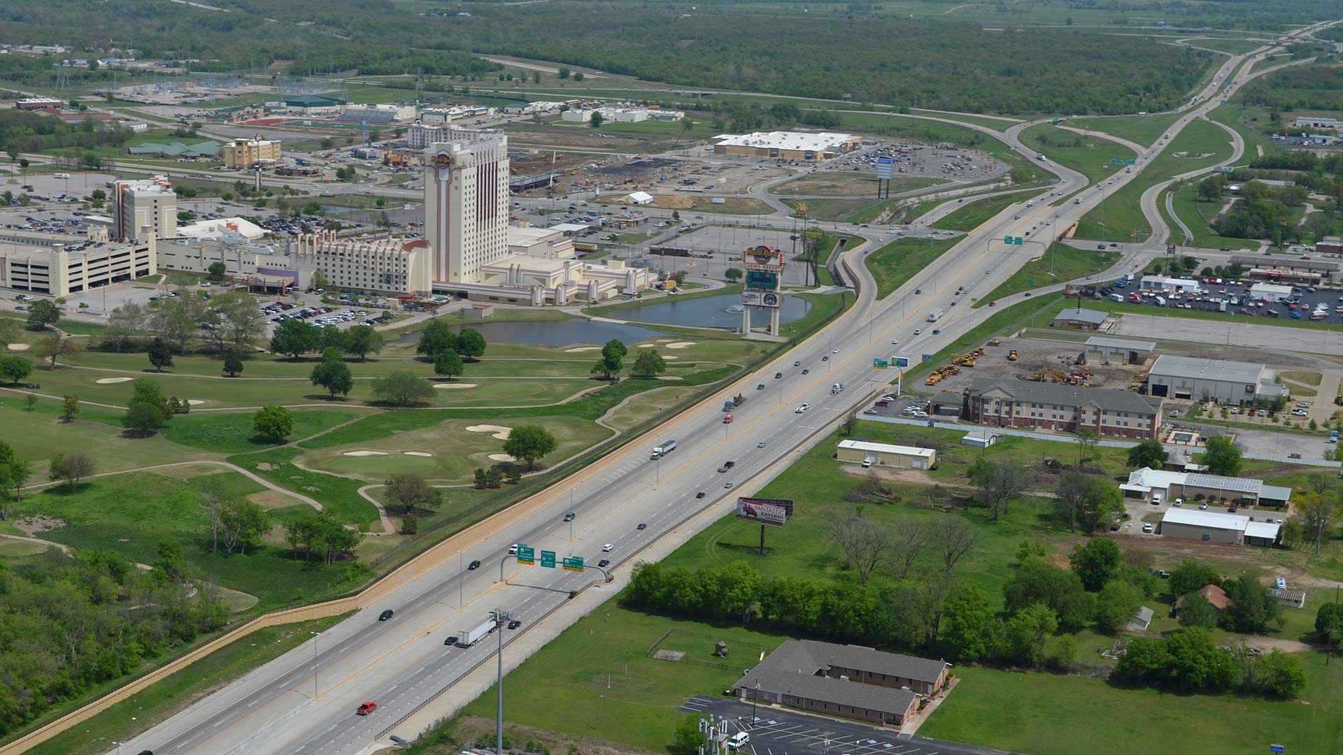 Aerial photo of US-412/I-44/193rd interchange|Bridge photo|Aerial photo of US-412/I-44/193rd|Aerial photo of US-412/I-44/193rd|Aerial photo of US-412/I-44/193rd|Aerial photo of US-412/I-44/193rd|Bridge and intersection with traffic signals|Aerial photo of US-412/I-44/193rd|Detail of concrete retaining wall with decorative design|View of bridge piers and decking from beneath highway overpass|Detail of bridge piers beneath highway overpass|Aerial photo of US-412/I-44/193rd||||||||||||